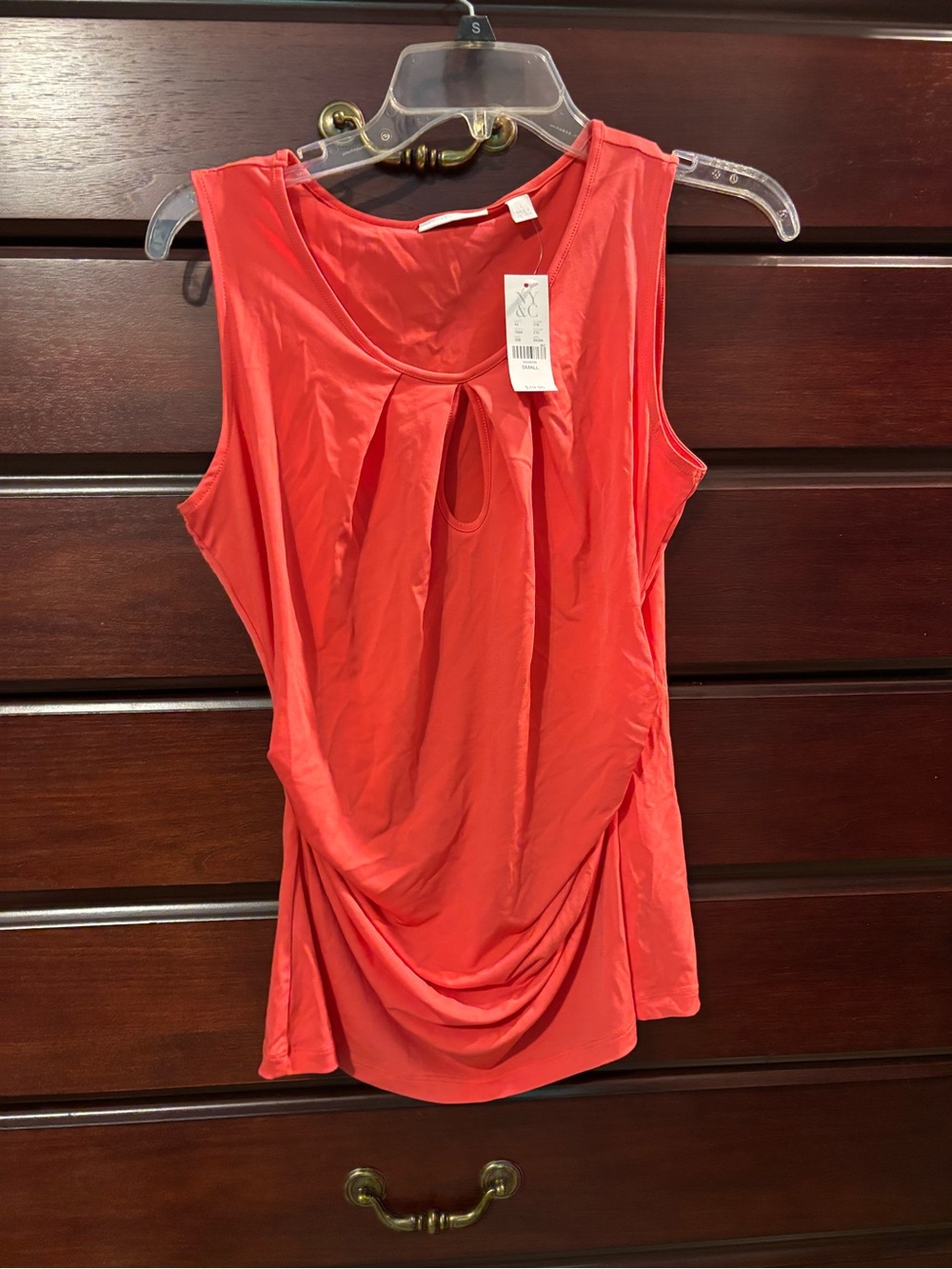 New York & Company Coral Sleeveless Stretch Top